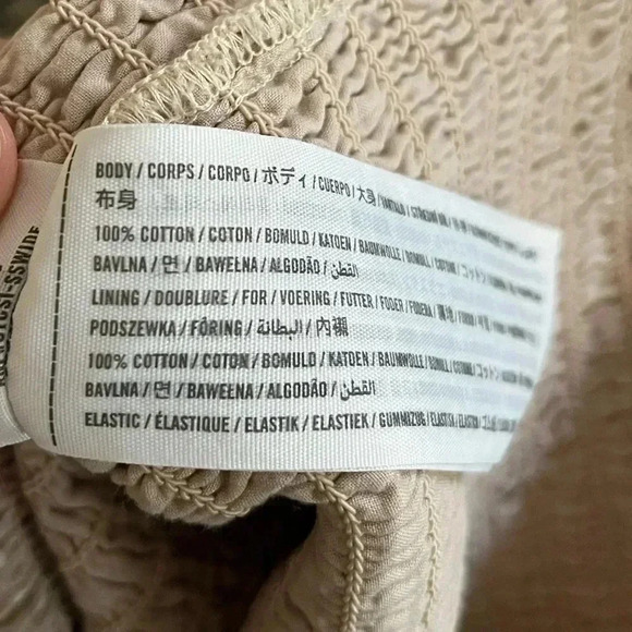 Abercrombie & Fitch Puff Sleeve Smock Top Neutral Cottagecore Square Neck Small - Picture 7 of 8